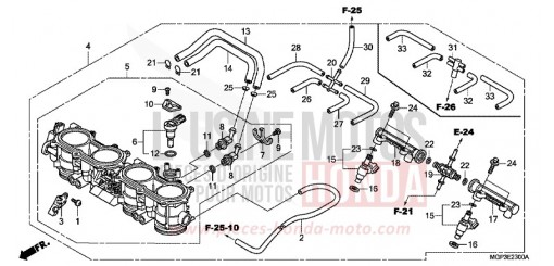 CORPS DE PAPILLON CBR1000RRC de 2012